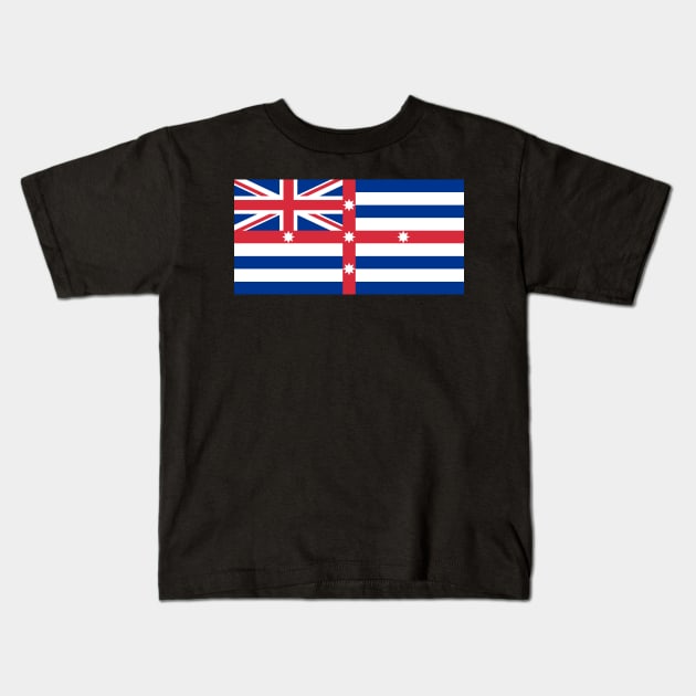 Murray River Flag Kids T-Shirt by Wickedcartoons